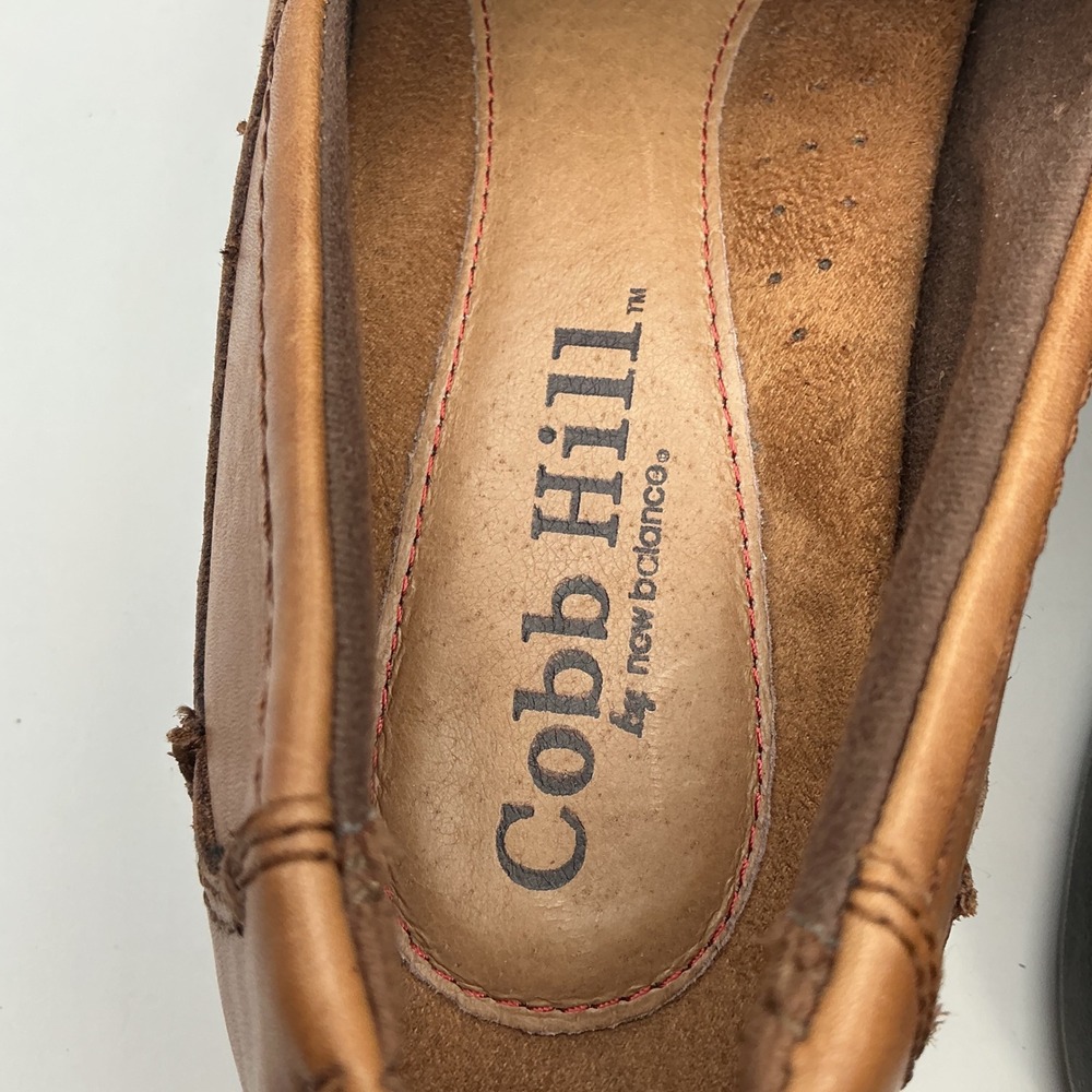 Cobb Hill by New Balance Tan Leather Pleated Button Loafers CAG01AL Womens 9M - Picture 5 of 8